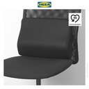 IKEA BORTBERG Bantal Punggung Lumbar Untuk Kursi Kerja Hitam 31x23 cm