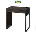 IKEA MICKE Meja Kerja dengan Laci Hitam/Cokelat 73x50 cm
