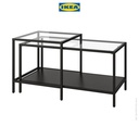 IKEA VITTSJO Meja Tamu Bersusun Serbaguna Hitam Set Isi 2 pcs 90x50cm