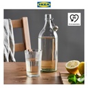 IKEA KORKEN Botol Air Minum 1L dengan penutup