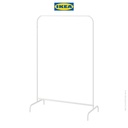 IKEA MULIG Stand Gantungan Pakaian Putih 99x152 cm
