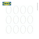 IKEA HASSJON Ring Tirai Kamar Mandi Putih Isi 12pcs