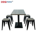 SAPPORO SKABU - Meja Makan Set | Meja Tolix Set | Dining Table Set