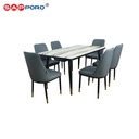 SAPPORO VITTORIA - Meja Makan Set Marmer | Dining Set Marmer