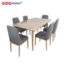 SAPPORO EMILIA - Meja Makan Set Marmer | Dining Set Marmer