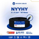 NYYHY 3x4 mm2 50 Meter - Kabel Tembaga Serabut Wilson Cables