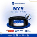 Wilson Cables - NYY 2x4 mm² 10 Meter - Kabel Tembaga Kawat