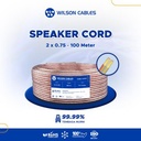 Wilson Cables - Kabel Audio 2x30 (2x0.75) 100 Meter - Transparan