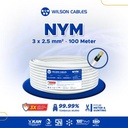 Wilson Cables - NYM 3x2.5 mm² 100 Meter - Kabel Tembaga Kawat