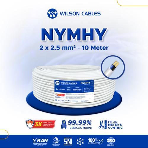 NYMHY 2x2.5 mm2 10 Meter - Kabel Tembaga Serabut Wilson Cables