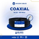 Kabel CCTV Coaxial RG59 + Power Cord 100 Meter Hitam - Kabel CCTV Wilson Cables