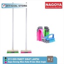 NAGOYA Paket Sikat Lantai : Sikat Dorong Kobe M 22 cm + Sikat Angle