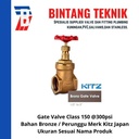 Gate Valve 2 1/2" inch Bronze Kitz Class #150