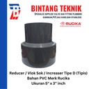 Reducer Sok / Vlok Sok 5" x 3" PVC Rucika D - Increaser