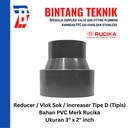 Reducer Sok / Vlok Sok 3" x 2" PVC Rucika D - Increaser
