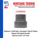 Reducer Sok / Vlok Sok 2 1/2" x 2" PVC Rucika D - Increaser