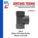 Tee 1 1/2" inch PVC Rucika D