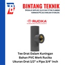 Tee Drat Dalam Kuningan 1/2" x 3/4" inch PVC Rucika AW (Tebal)