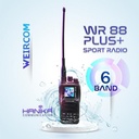 Weircom WR-88 Plus 10W 6 Band IP68 Hitam Ori Black WR88 WR88 Plus