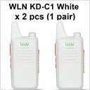 Sepasang WLN KD-C1 HT UHF Putih Free Handsfree Lengkap KDC1 WLAN