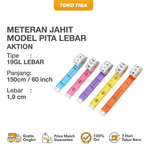 Meteran Jahit / Kain / Badan Model Pita Lebar 150 cm AKTION