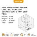 Penggaris Patchwork Quilting Hexagon Besar / Segi 6 Non Slip (CGRJAW4)
