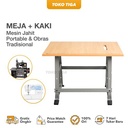 Meja & Kaki Mesin Jahit Portable & Obras Traditional Ukuran Kecil