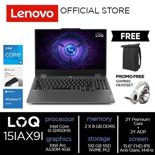 Lenovo LOQ 15IAX9I Core i5-12450HX 8GB 512GB Intel Arc A530M 4GB