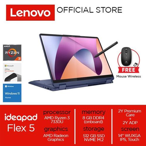 Lenovo IdeaPad Flex 5 14ABR8 Ryzen 3 7330U 8GB 512GB W11 OHS