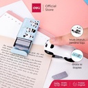 Deli E0453 Hekter-Panda Mini Stapler #10 w/staples Black/white