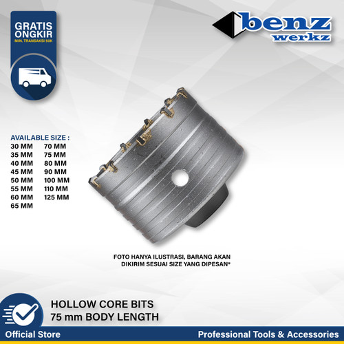 Hole Saw Beton 40mm / Hollow Core Drill Bit/ Mata Bor Beton 40mm