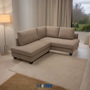 Informa Bryn Sofa L Sectional Fabric - Cokelat Tempat Duduk Empuk Sofa Bentuk L Ruang Tamu Furniture Indoor Rumah Fabric Couch