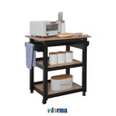 Informa Galata Rak Troli Dapur Tempat Penyimpanan Multifungsi Dengan Roda Storage Trolley Wheels Rack Perlengkapan Rumah Tangga