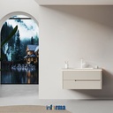 Informa Leisha Kabinet Kamar Mandi Led Dengan Laci Penyimpanan - Krem Beige Organizer Serbaguna Bathroom Cabinet Aksesoris Kamar Mandi Kompartemen Penyimpanan Alat Mandi