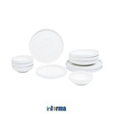Informa Appetite Gorin Set 12 Pcs Perlengkapan Makan - Putih Dinner Set Plate Aesthetic Eating Utensils Peralatan Makan Set Piring Gelas Mangkok