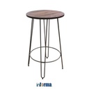 Informa - Manley Meja Bar Gunmetal - Cokelat