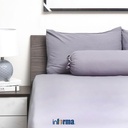 Informa 160X200 cm Set 6 Pcs Seprai Queen Katun Yarn Dyed Aiko - Krem Sprei Seprai Aesthetic Seprei Sheet Set Bed Sheet Aksesoris Tempat Tidur Set Sarung Bantal Sarung Guling
