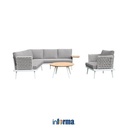 Informa Malaga Set Kursi & Meja Teras - Krem Beige Balcony Table Chair Furniture Outdoor Serbaguna Furnitur Rumah Tempat Duduk Kursi Halaman