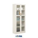 Informa Patto Lemari Arsip Kantor Metal Pintu Kaca - Abu-Abu Lemari Kabinet Office Cabinet Penyimpanan Indoor Furniture Kantor Sekolah