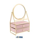 Informa - Informa Kotak Perhiasan & Cermin 19x13.5x31 Cm - Pink