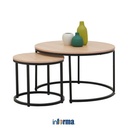 Informa Set Jesse Meja Tamu & Meja Sisi Coffee Table Meja Ruang Tamu Serbaguna Meja Sofa Persegi Furniture Rumah Aesthetic