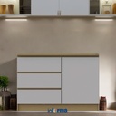 Informa 120 cm Ivy Ii Kabinet Bawah Dapur - Putih/Cokelat Oak