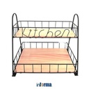 INFORMA - KERANJANG DAPUR - REVY 2 TIER KITCHEN RACK BROWN