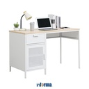 Informa Kana Meja Kantor - Putih/Cokelat Beech Table Base Part Rangka Kaki Meja Tiang Penyangga Meja