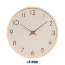 Informa 30 cm Jam Dinding Kayu 18W - Putih Wall Clock Jam Tembok Analog Aesthetic Dekorasi Rumah Hiasan Dinding