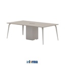 Informa Maven Meja Rapat 220 - Abu-Abu/Cokelat Oak Meeting Table Meja Kerja Panjang Ruang Rapat Furnitur Kantor