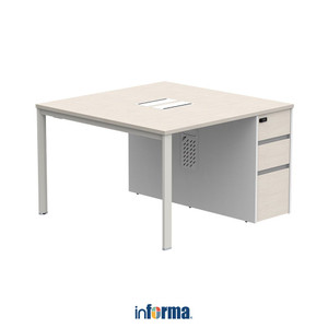 Informa Sieben Meja Kantor 2S Iw - Putih Office Table Furnitur Kantor Meja Kerja Belajar Serbaguna