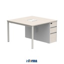 Informa Sieben Meja Kantor 2S Iw - Putih Office Table Furnitur Kantor Meja Kerja Belajar Serbaguna