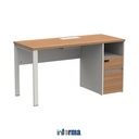 Informa Sieben Meja Kantor 120 Va - Cokelat/Putih Office Table Furnitur Kantor Meja Kerja Belajar Serbaguna
