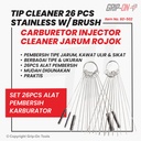 Grip-On Tip Cleaner Stainless W/ Brush Pembersih Karburator 26 Pcs
